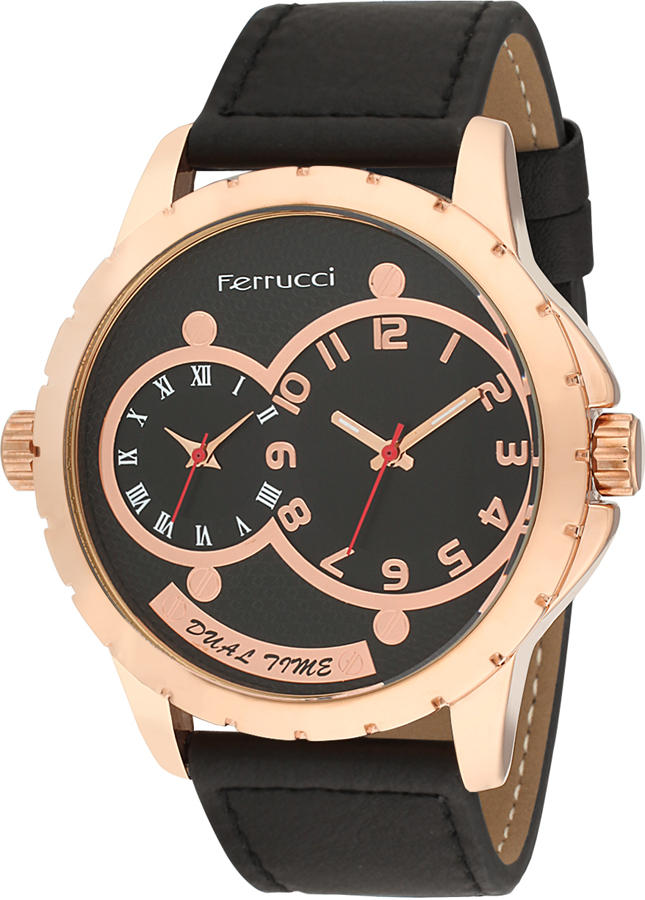 Ferrucci Dual Time Leather Band